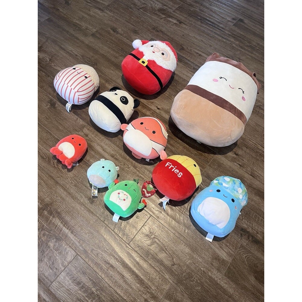 Squishmallows Plush Lot of 10 Various Sizes Characters Kids Toys Stuffed Animals